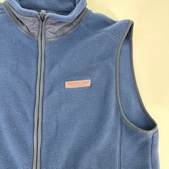 Vineyard Vines fleece vest Men’s size small navy blue full zip preppy - Picture 3 of 8